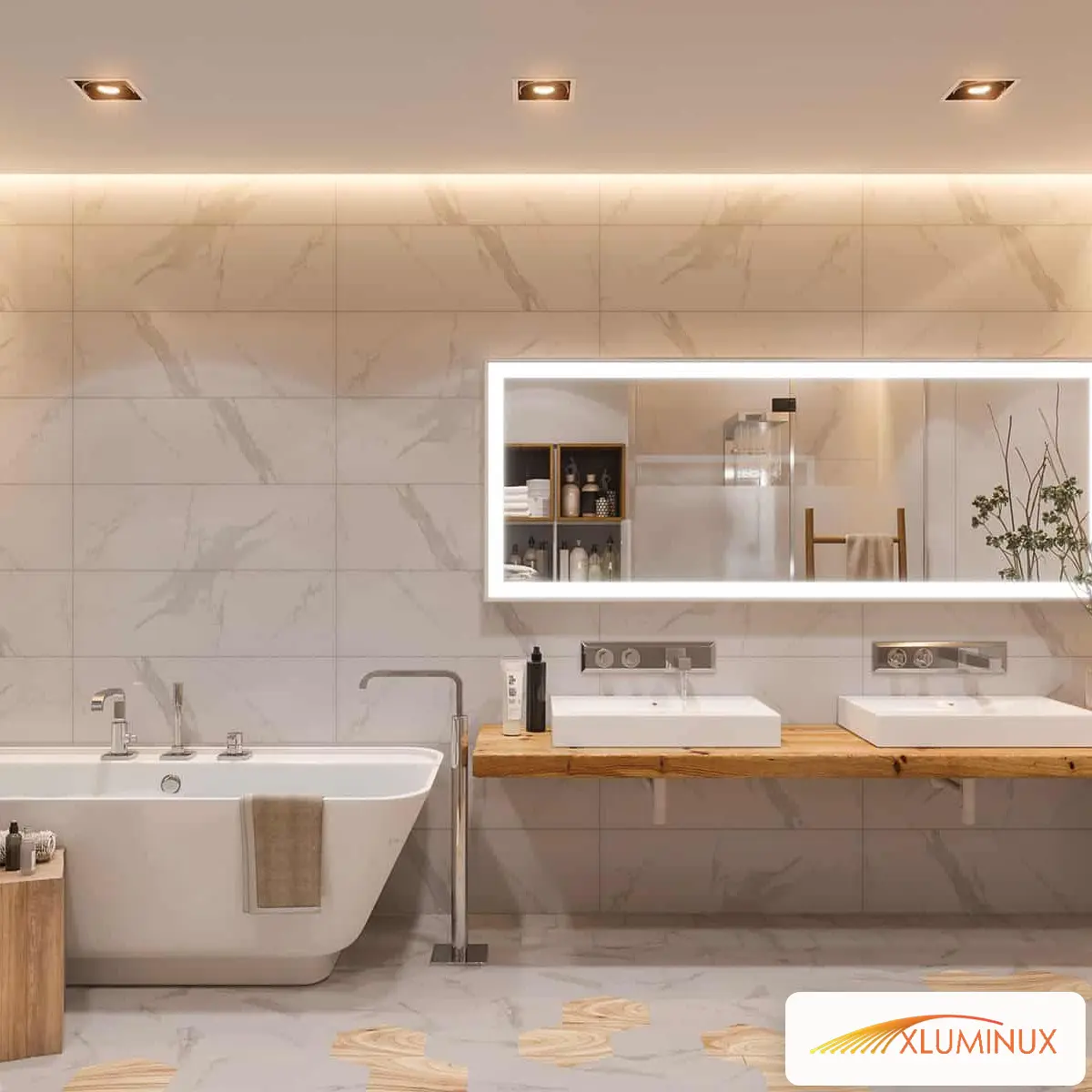 نورپردازی فضای داخل دستشویی و سرویس بهداشتی